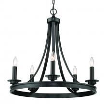  3863-5 BLK - Saldano 5 Light Chandelier