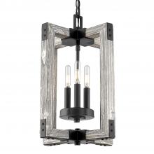  7808-3P BLK - Lowell 3-Light Pendant in Matte Black