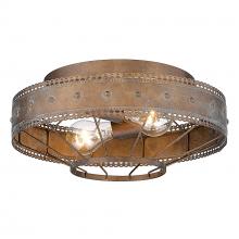  7856-FM CP - Ferris flush Mount in Copper Patina