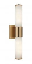  S01412AG - 2 LT 18"H "LONDON" AGED GOLD WALL SCONCE E26 LED 10W