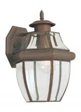  8038-71 - Lancaster traditional 1-light outdoor exterior medium wall lantern sconce in antique bronze finish w