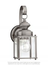  8456-965 - Jamestowne transitional 1-light small outdoor exterior wall lantern in antique brushed nickel silver