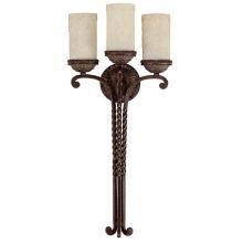  1594WB-261 - Three Light Weather  Brown Wall Light