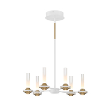  45712-029 - Torcia 12 Light Chandelier in White and Brass