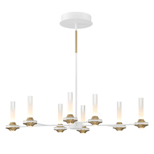  45714-023 - Torcia 16 Light Chandelier in White and Brass