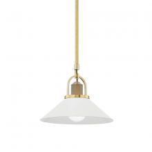  2613-AGB/WH - 1 LIGHT SMALL PENDANT