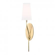  3711-AGB-WS - 1 LIGHT WALL SCONCE w/WHITE SHADE
