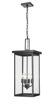 Millennium 42605-PBK - Barkeley 4-Light Outdoor Hanging Lantern Powder Coated Black