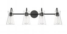  21004-MB - Camellia 4-Light Vanity Matte Black