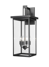 Millennium 42603-PBK - Barkeley 4-Light Outdoor Wall Sconce Powder Coated Black