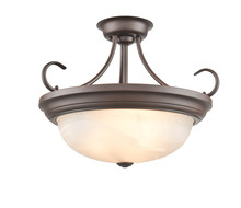  4775-RBZ - 3-Light Semi-Flush Ceiling Mount Rubbed Bronze