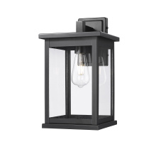 Millennium 4126-PBK - Bowton II 1-Light Outdoor Wall Sconce Powder Coated Black