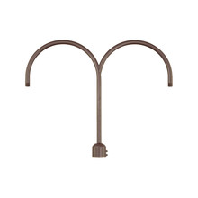  RPAD-ABR - R Series Two Light Post Adapter Architectural Bronze