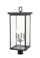 Millennium 2604-PBK - Barkeley 4-Light Outdoor Post Lantern Powder Coated Black