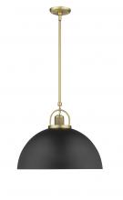  20991-VB/MB - Artistan 1-Light Pendant Light Vintage Brass/Matte Black