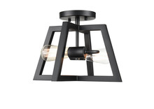  8142-MB - 2-Light Semi-Flush Ceiling Mount Matte Black