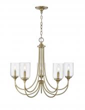  22405-VB - Waddingham 5-Light Chandelier Ceiling Light Vintage Brass