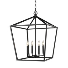  3254-MB - 4-Light Pendant light Matte Black