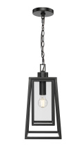Millennium 198602-PBK - Denzell 8.25" Wide 1-Light Outdoor Hanging Lantern - Powder Coated Black