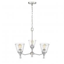  412003-BN - Artini 3-Light Chandelier Ceiling Light Brushed Nickel