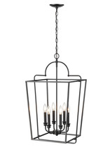  3238-MB - 6-Light Pendant light Matte Black