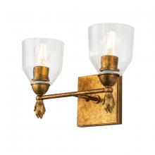  BB1000G-2-F1G - Felice 2 Light Vanity Light In Gold
