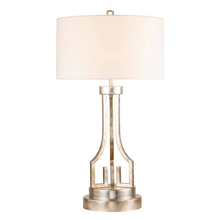  GN/Lemuria/TL-S - Distressed Silver Buffet Traditional Drum Table Lamp By Lucas McKearn