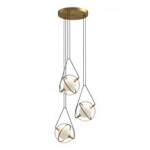  CH76718-BG - Aries 18-in Brushed Gold LED Chandeliers