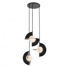  CH65127-GBK/OP-UNV - Scorpio 27-in Glossy Black/Opal Glass LED Chandelier