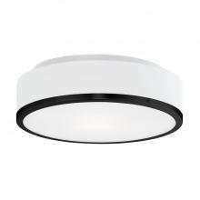  599002BK - Charlie 12-in Black 2 Lights Flush Mount