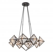  CH332830UBCR - Cairo 30-in Ribbed Glass/Urban Bronze 8 Lights Chandeliers