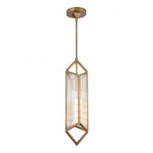  PD332119VBCR - Cairo 19-in Ribbed Glass/Vintage Brass 1 Light Pendant