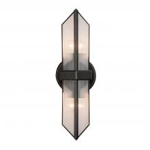  WV332815UBCR - Cairo 15-in Ribbed Glass/Urban Bronze 2 Lights Wall/Vanity