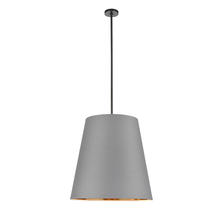  PD311025UBGG - Calor 25-in Gray Linen With Gold Parchment/Urban Bronze 3 Lights Pendant
