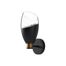  WV587105MBCL - Capri 5-in Clear Glass/Matte Black 1 Light Wall/Vanity