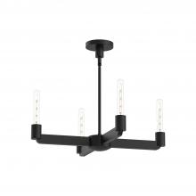  CH607225MB - Claire 25-in Matte Black 4 Lights Chandeliers
