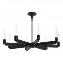  CH607232MB - Claire 32-in Matte Black 8 Lights Chandeliers