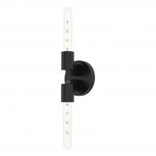  WV607202MB - Claire 5-in Matte Black 2 Lights Wall/Vanity