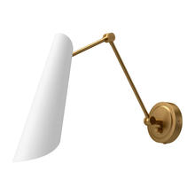  WV572325WHAG - Gabriel 4-in Aged Gold/White 1 Light Wall/Vanity