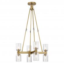  CH338822VBCC - Lucian 22-in Clear Crystal/Vintage Brass 8 Lights Chandeliers