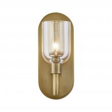  WV338101VBCC - Lucian 9-in Clear Crystal/Vintage Brass 1 Light Wall/Vanity