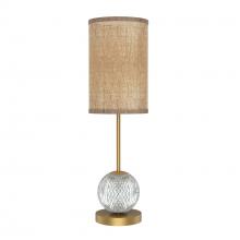  TL321201NBWL - Marni 21-in Natural Brass/White Linen LED Table Lamp