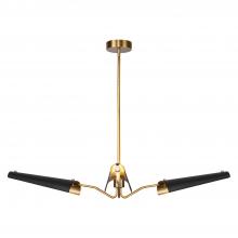  CH347346MBVB - Osorio 46-in Matte Black/Vintage Brass LED Chandeliers