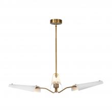  CH347346MWVB - Osorio 46-in Matte White/Vintage Brass LED Chandeliers