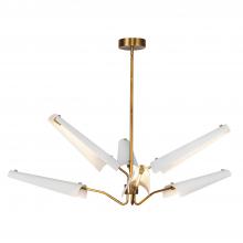  CH347646MWVB - Osorio 46-in Matte White/Vintage Brass LED Chandeliers