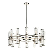  CH309024PNCG - Revolve Clear Glass/Polished Nickel 24 Lights Chandeliers