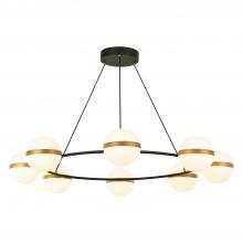  CH302008MBBG - Tagliato 44-in Matte Black/Brushed Gold LED Chandeliers