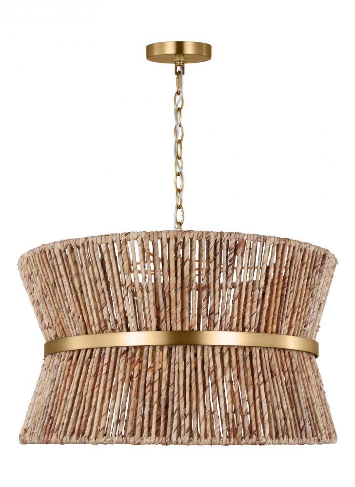 Thurlo Transitional 3-Light Indoor Dimmable Medium Hanging Shade Ceiling Chandelier Light