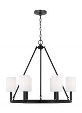 Visual Comfort & Co. Studio Collection DJC1086MBK - Egmont Traditional 6-Light Indoor Dimmable Large Chandelier