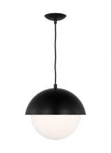 Visual Comfort & Co. Studio Collection DJP1031MBK - Hyde Modern 1-Light Indoor Dimmable Medium Pendant Ceiling Hanging Chandelier Light